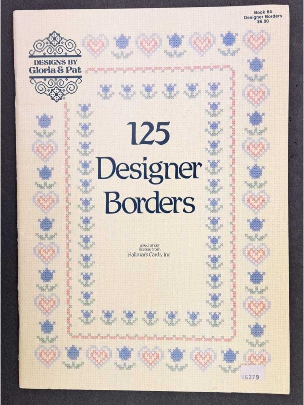 Vintage 125 Designer Borders Cross Stitch Pattern Book Gloria & Pat #64 Hallmark